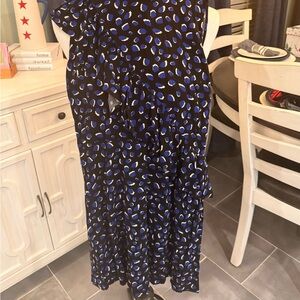 Blue and Black Patterned Dress